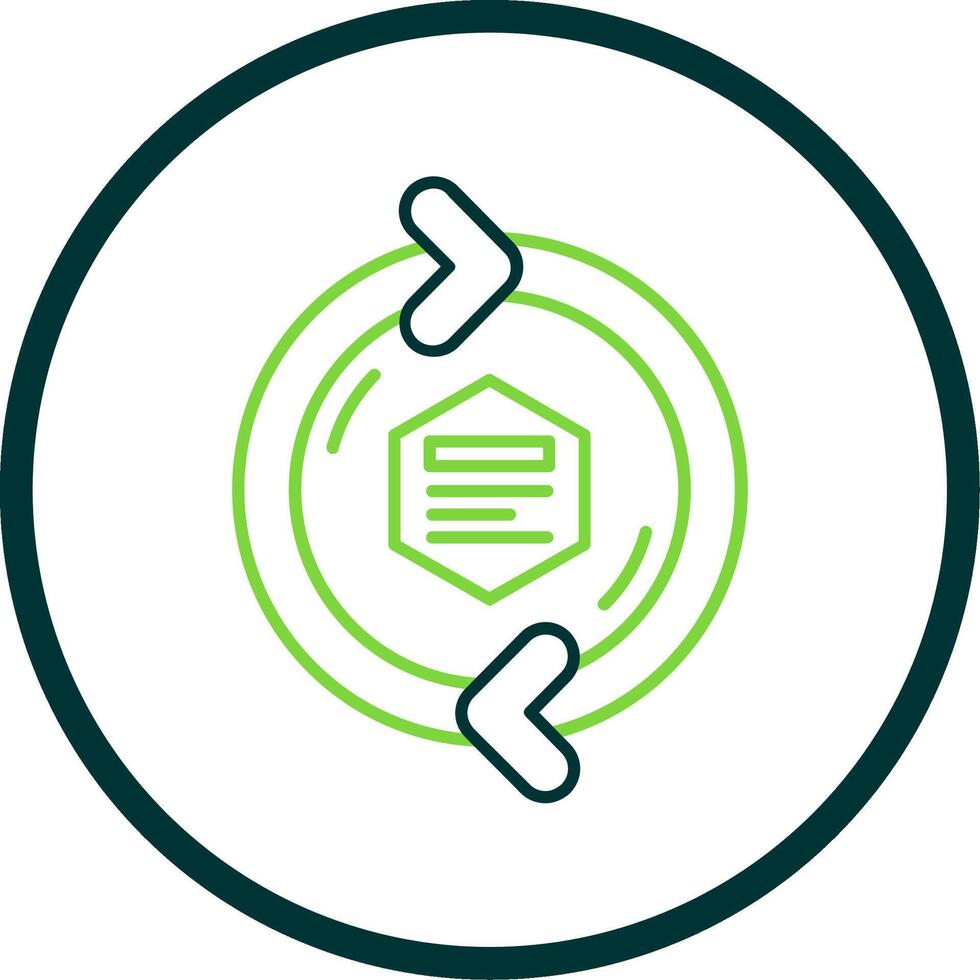 Refresh arrow Line Circle Icon vector
