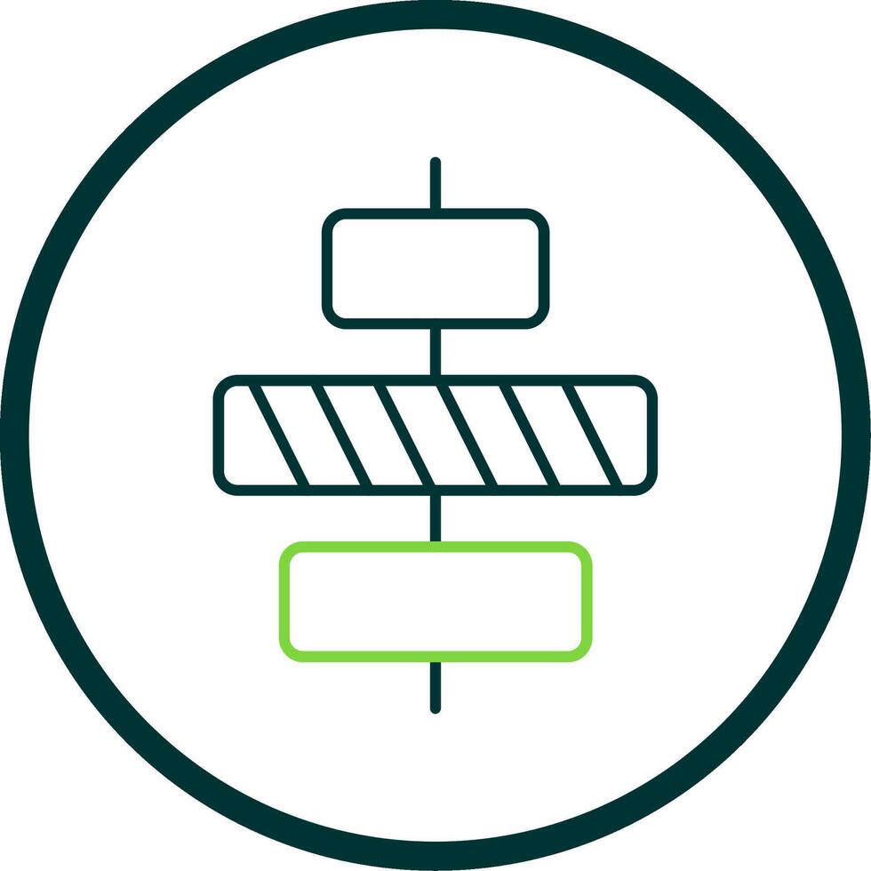 Center alignment Line Circle Icon vector