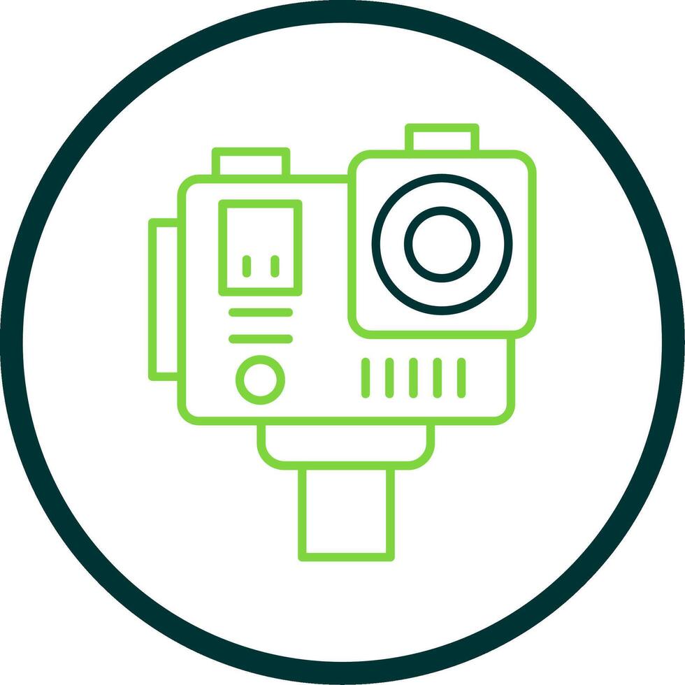 Action camera Line Circle Icon vector