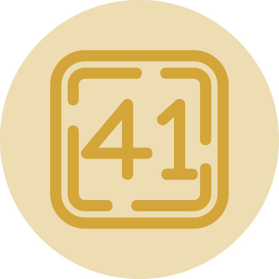 Forty One Line Yellow Circle Icon vector
