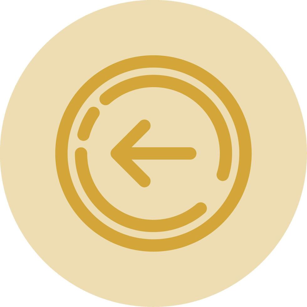 Right arrow Line Yellow Circle Icon vector
