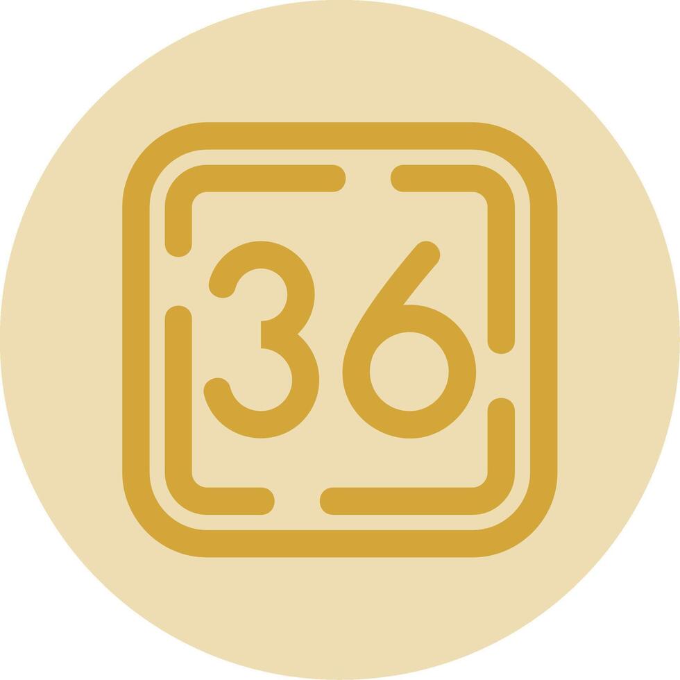 Thirty Six Line Yellow Circle Icon vector