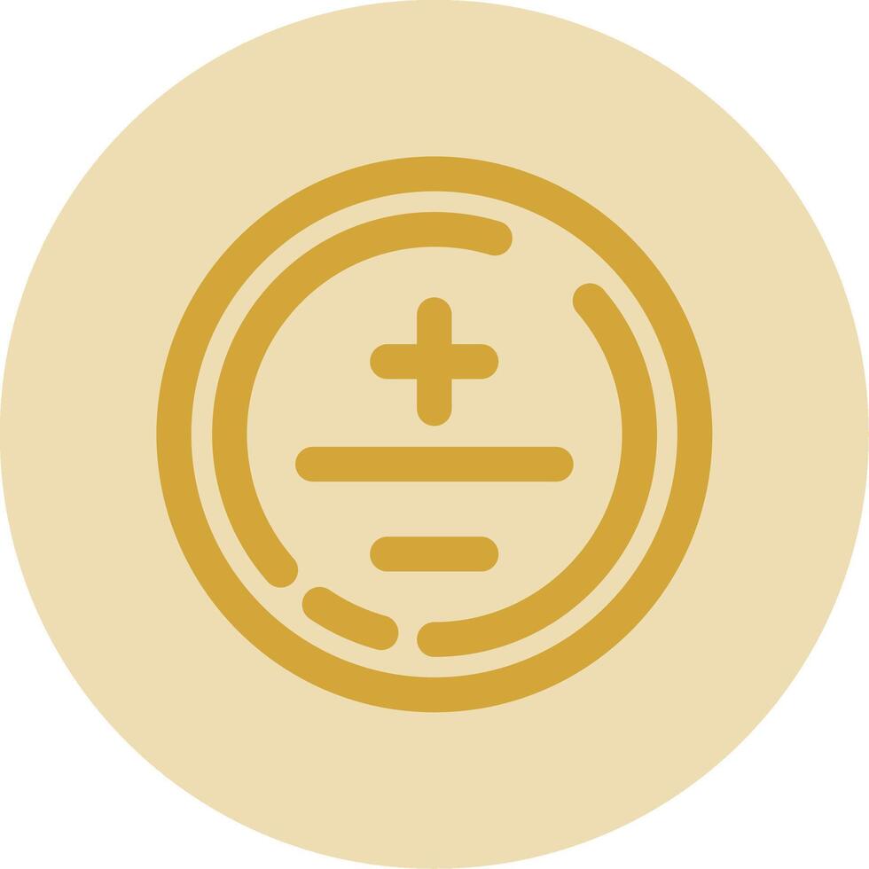 Mathematical symbol Line Yellow Circle Icon vector