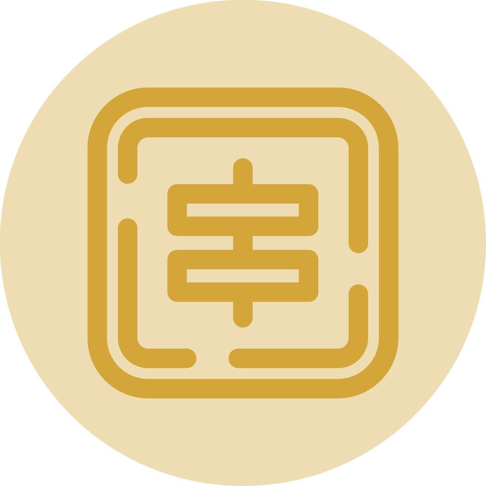 Center alignment Line Yellow Circle Icon vector