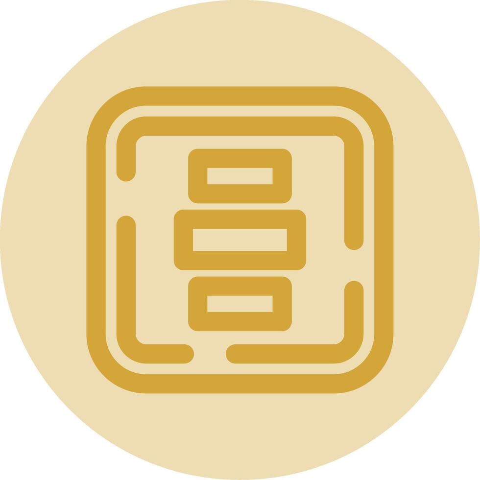 Horizontal Alignment Line Yellow Circle Icon vector