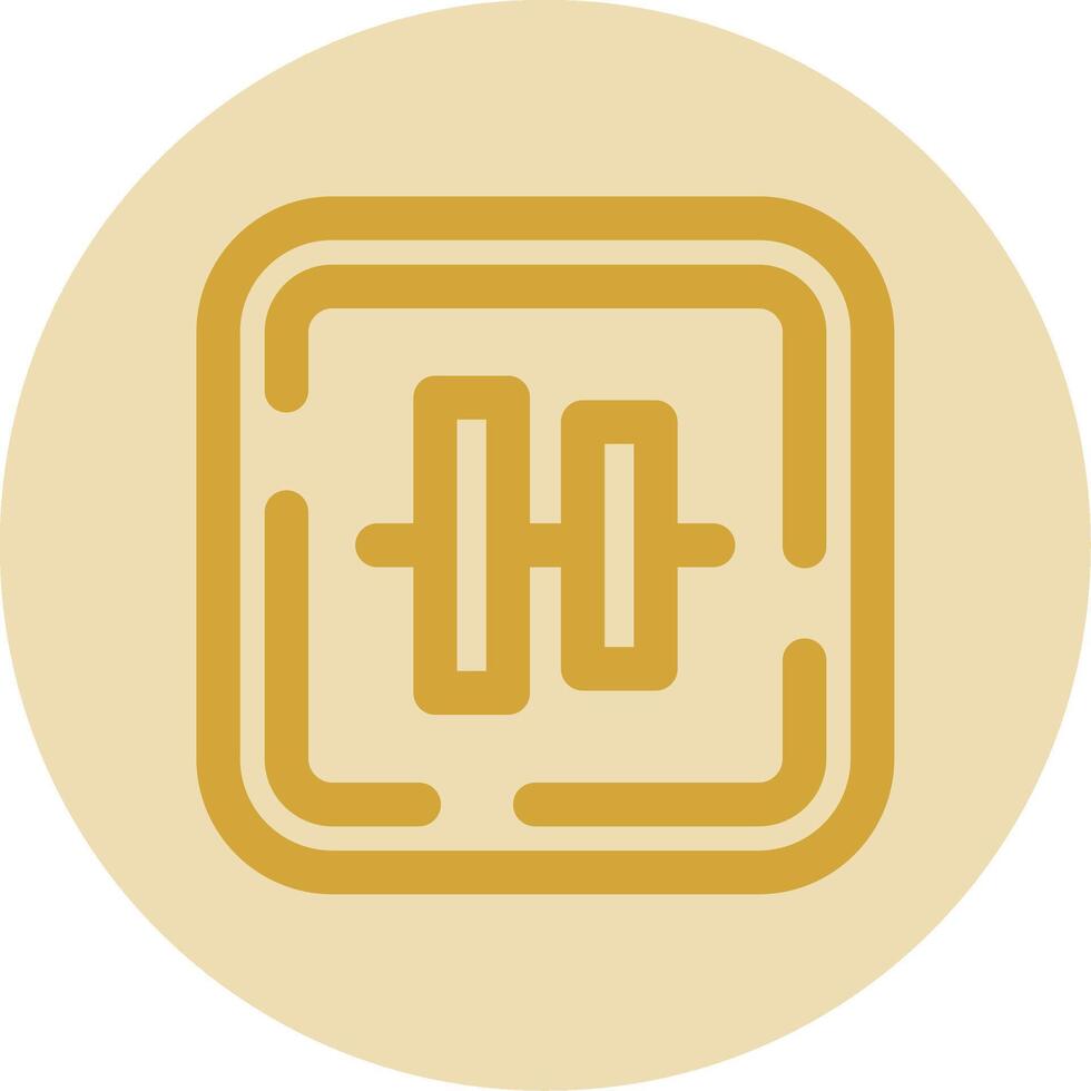 Vertical alignment Line Yellow Circle Icon vector