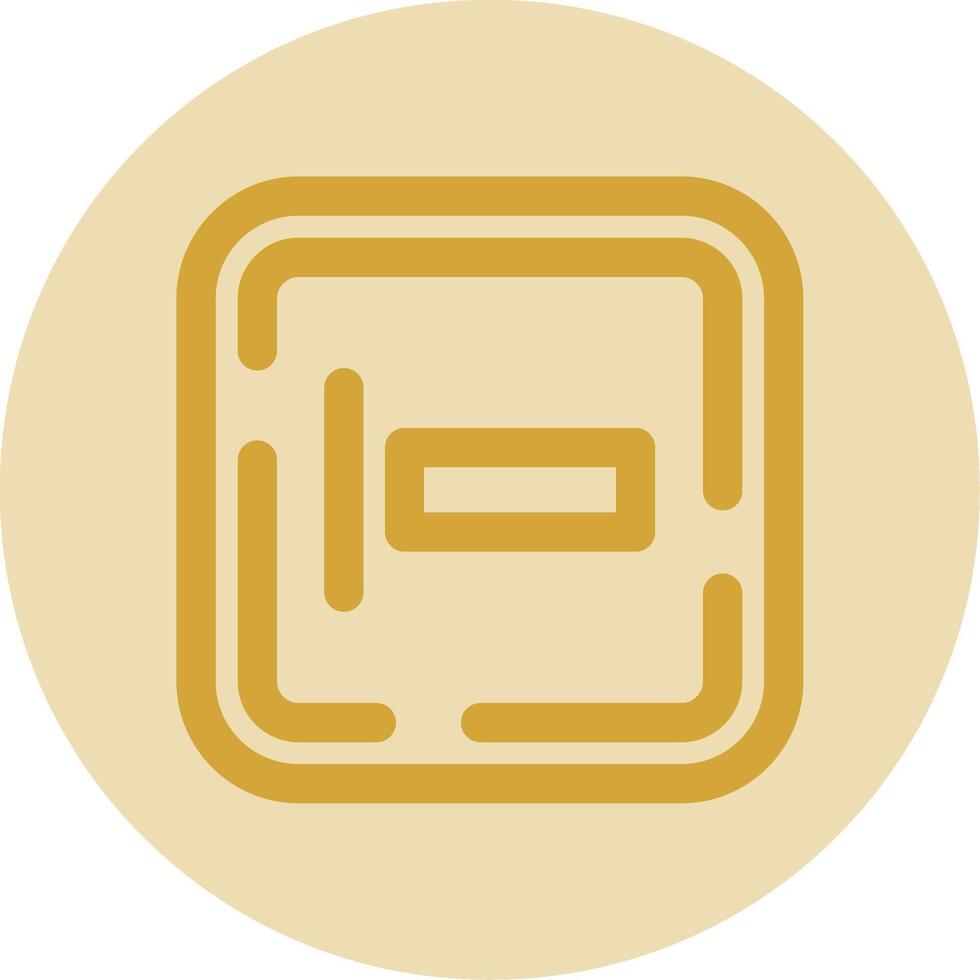Left allignment Line Yellow Circle Icon vector