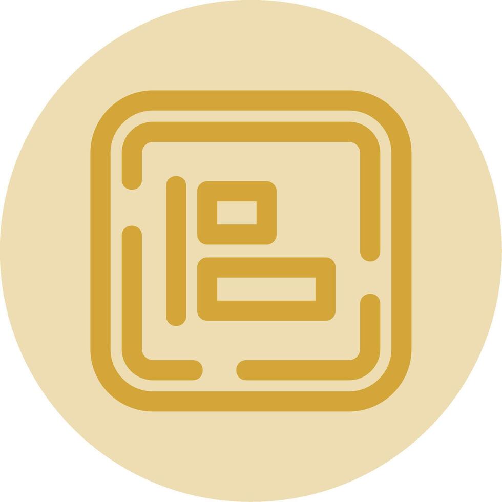 Left allignment Line Yellow Circle Icon vector
