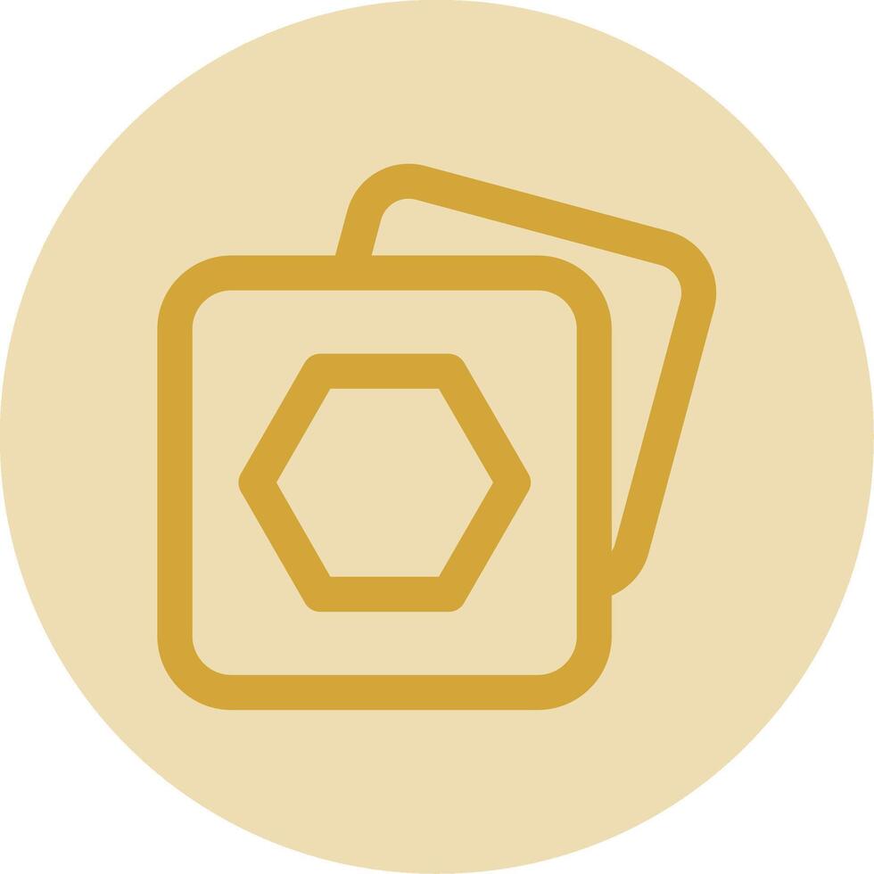Polygon frame Line Yellow Circle Icon vector