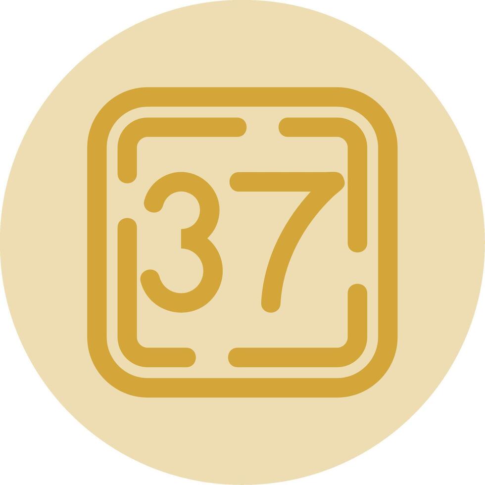 Thirty Seven Line Yellow Circle Icon vector