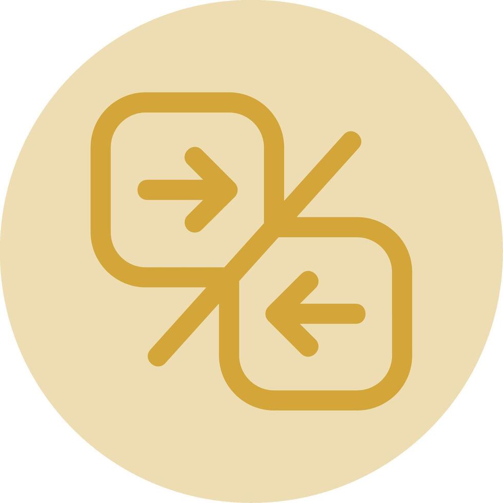 Compare arrow Line Yellow Circle Icon vector