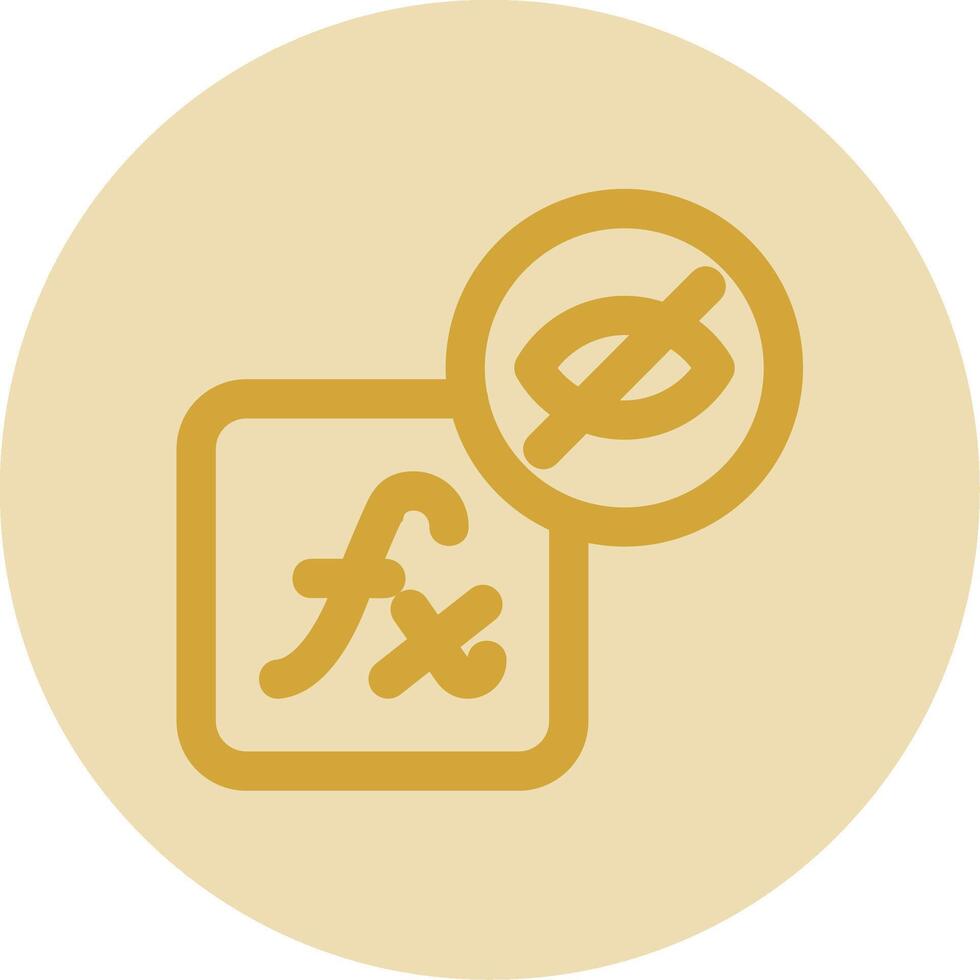 Hidden layer style Line Yellow Circle Icon vector