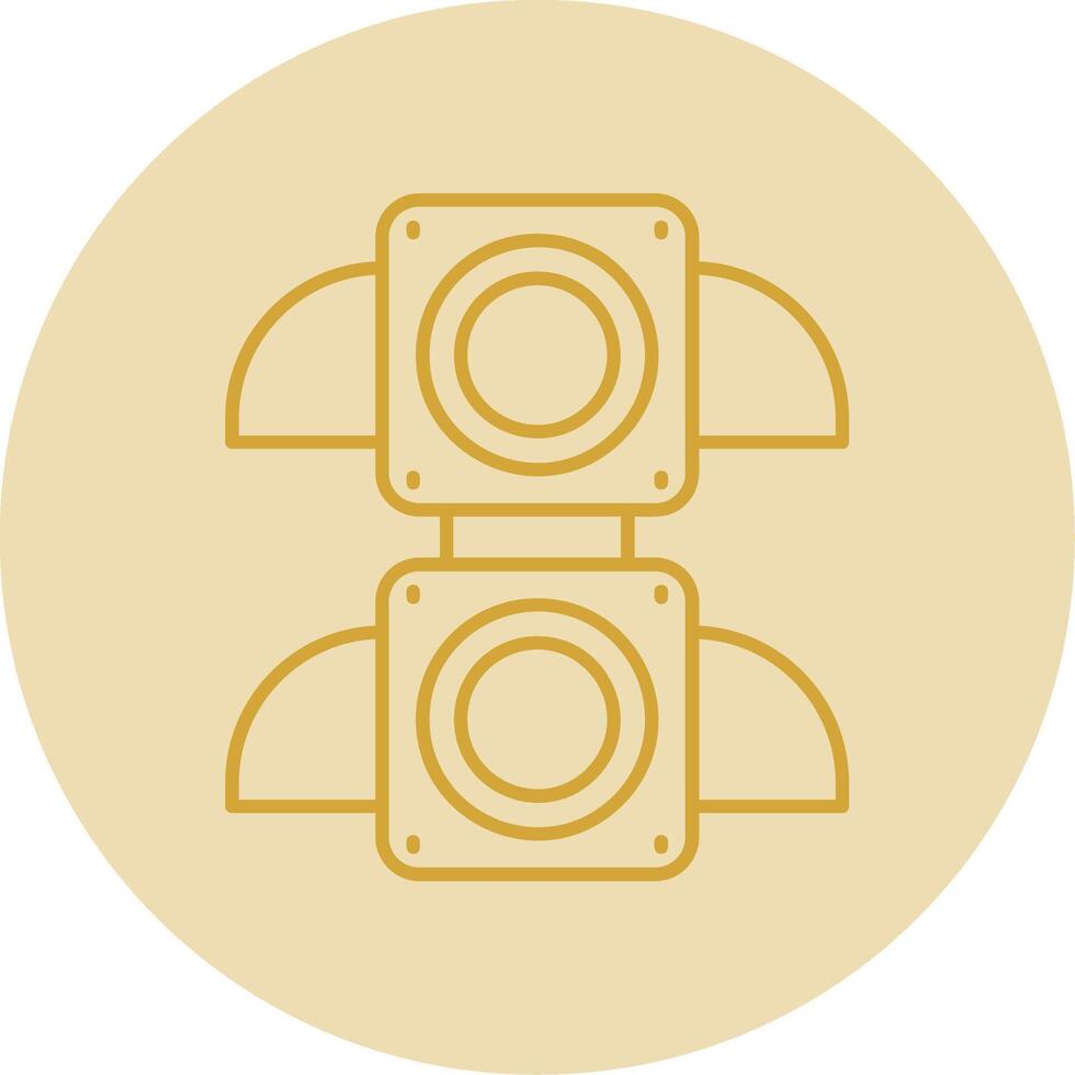 Traffic light Line Yellow Circle Icon vector