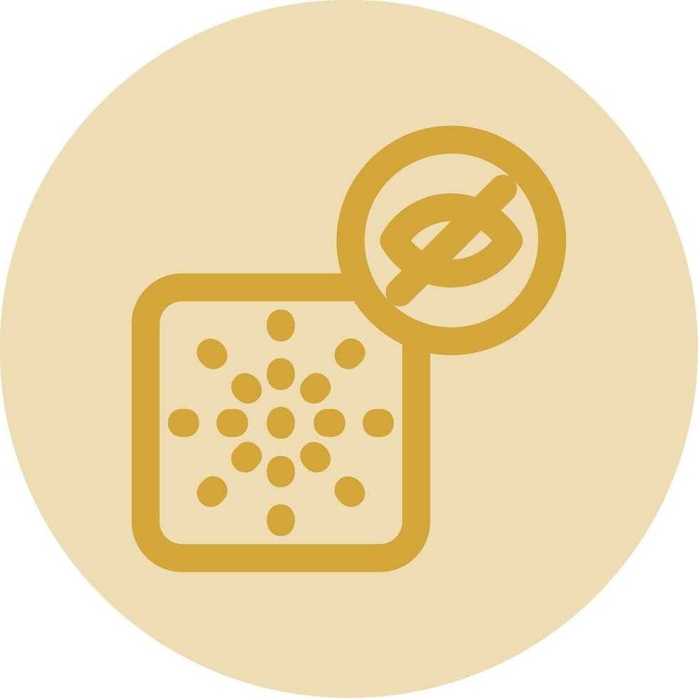 Hide grid Line Yellow Circle Icon vector