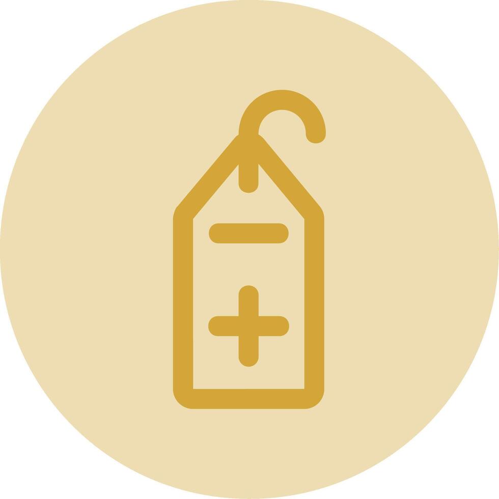 Add tag Line Yellow Circle Icon vector
