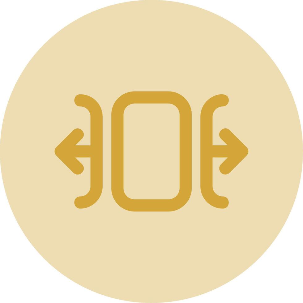 Carousel horizontal Line Yellow Circle Icon vector