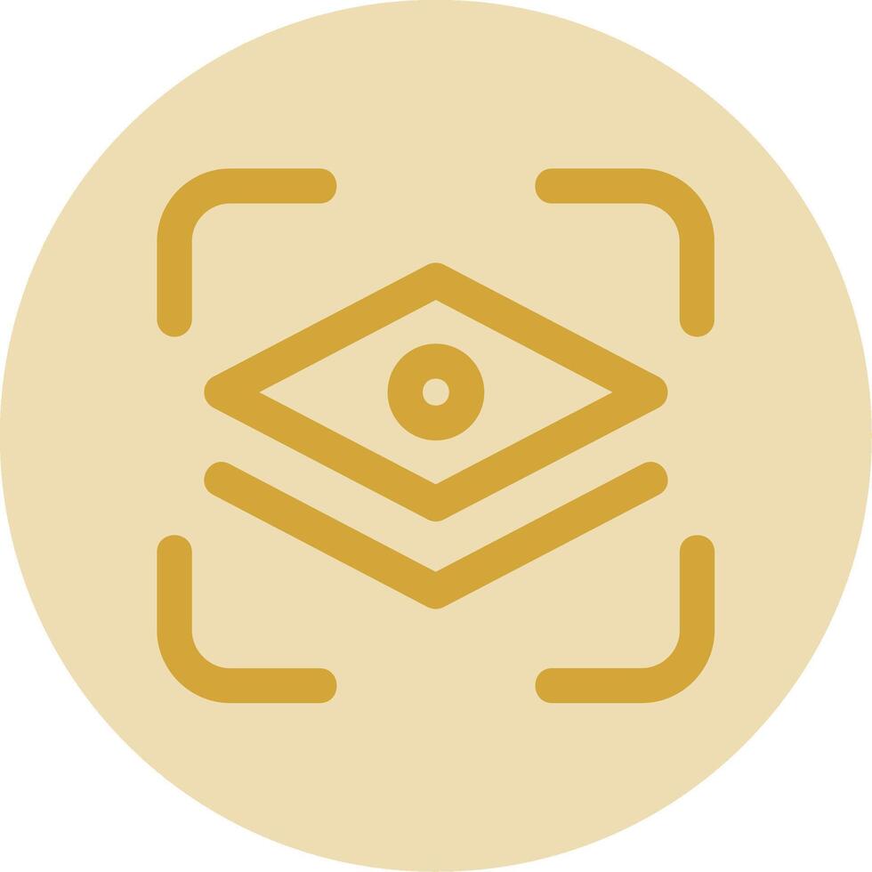 Layer mask Line Yellow Circle Icon vector