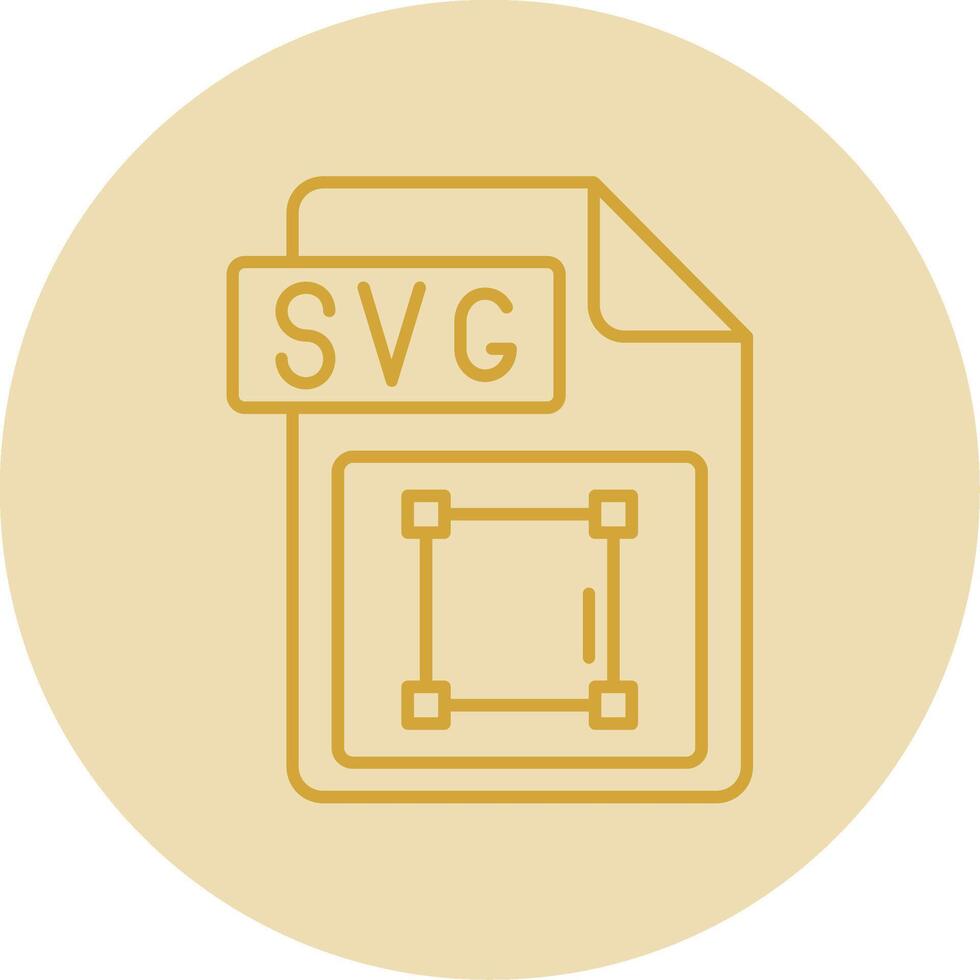 svg archivo formato línea amarillo circulo icono vector