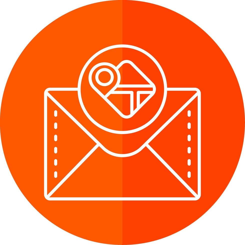 Location pin Line Red Circle Icon vector