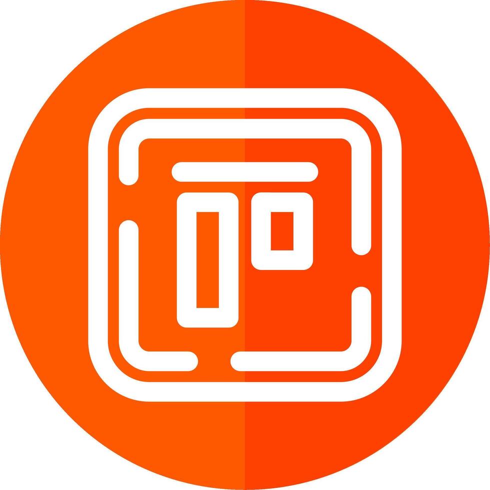 Top alignment Line Red Circle Icon vector