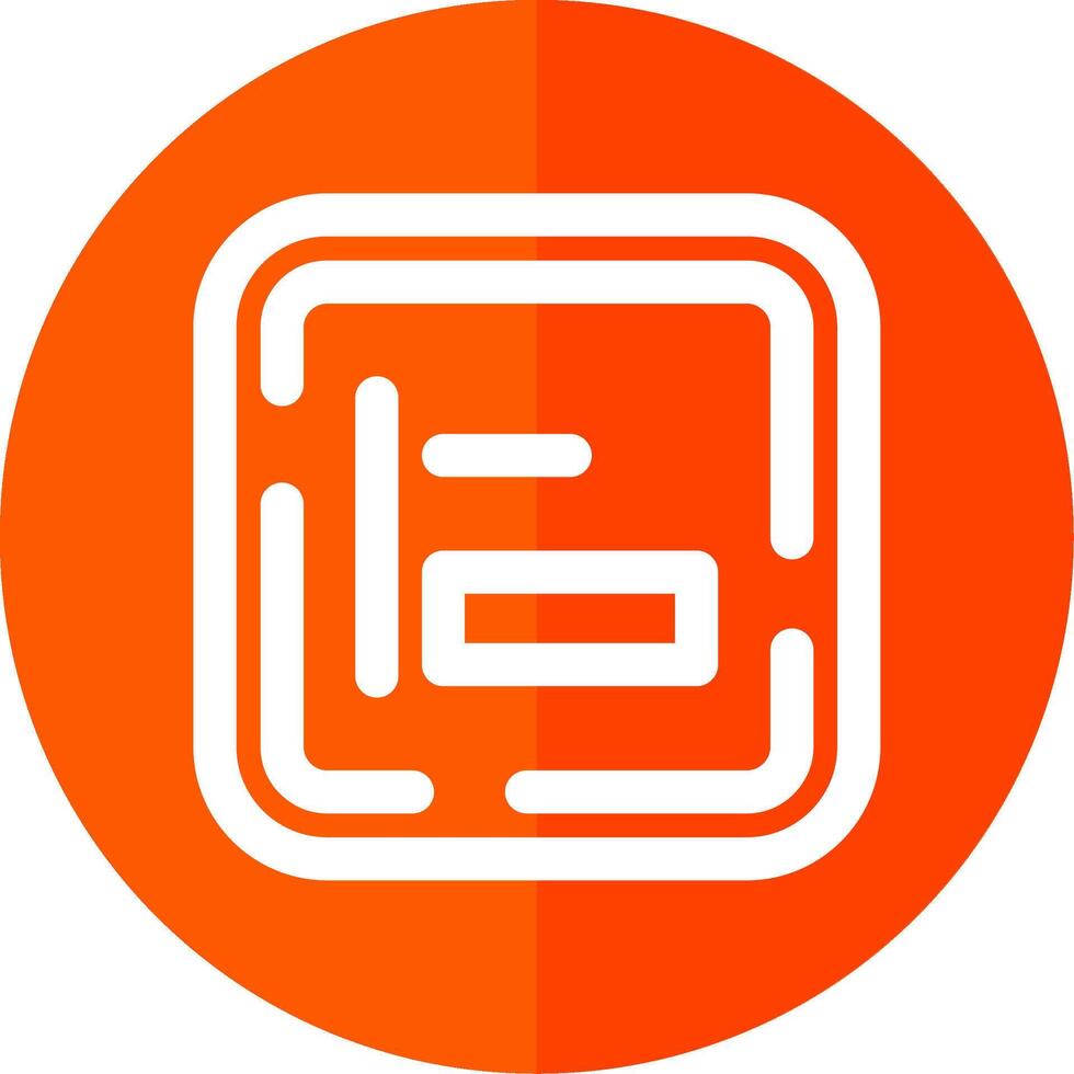 Left alignment Line Red Circle Icon vector