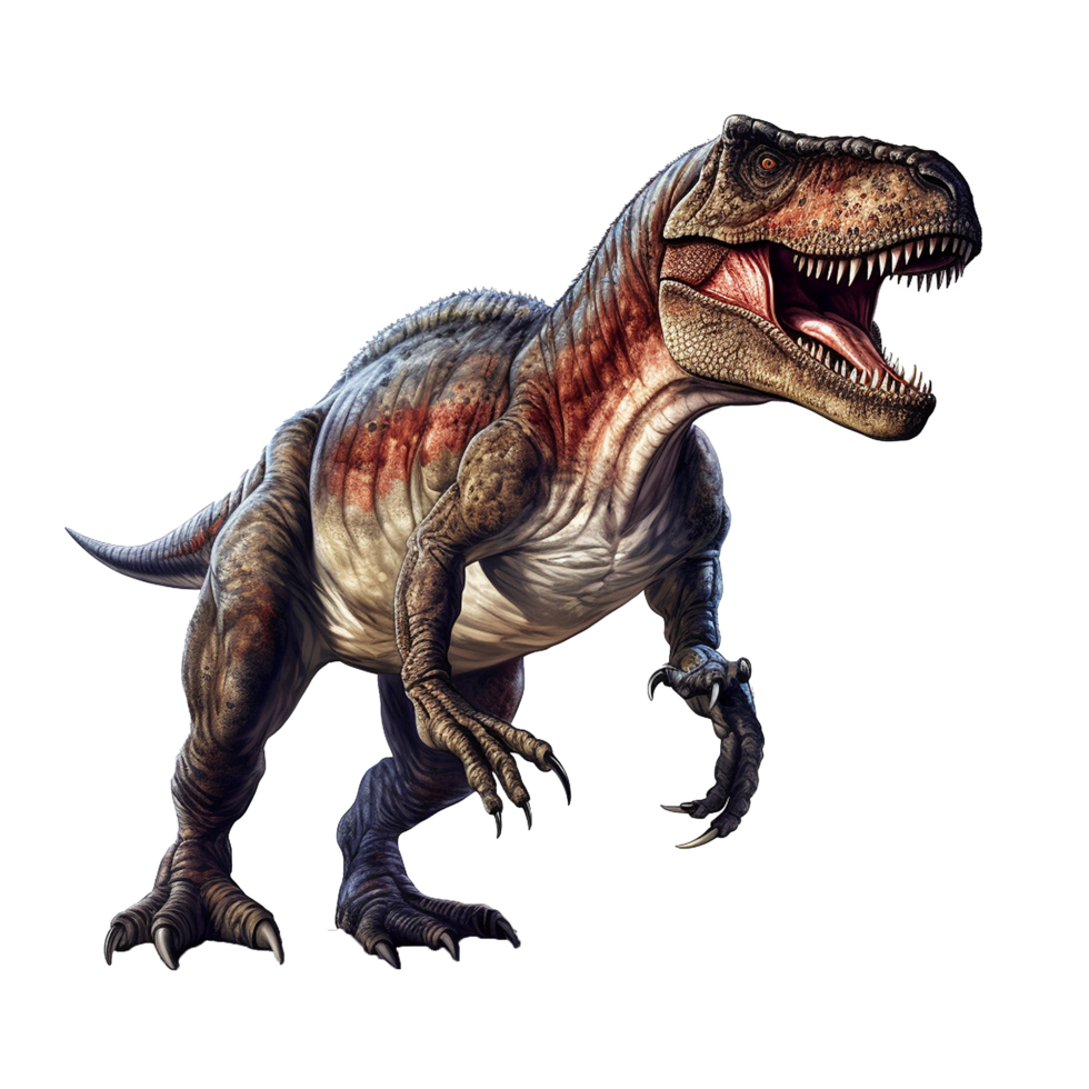 AI generated Angry tyrannosaurus rex png isolated on transparent background