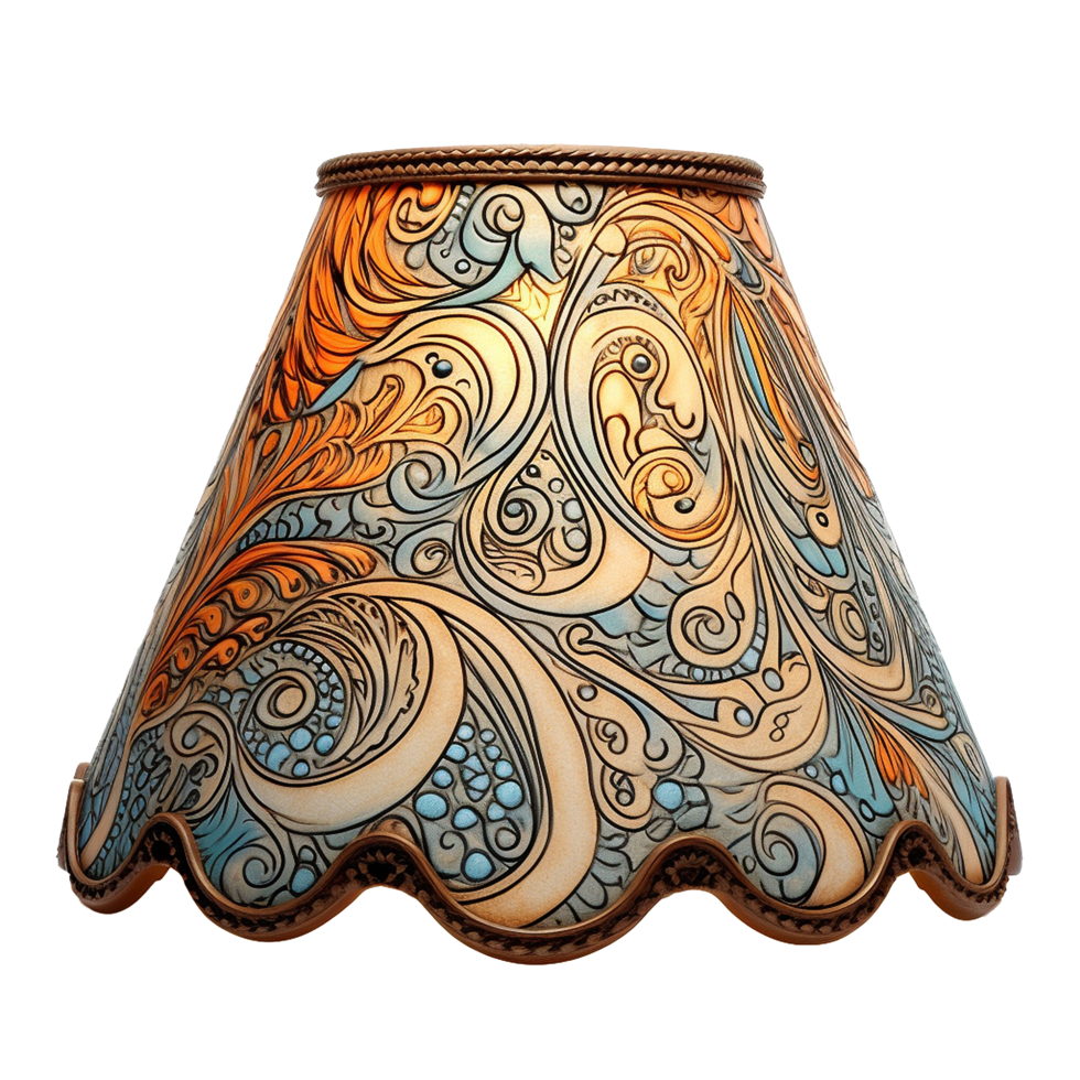 AI generated Fancy lamp shade png isolated on transparent background