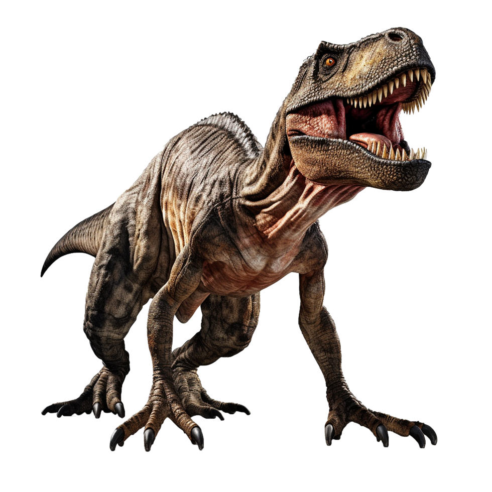 AI generated Angry tyrannosaurus rex png isolated on transparent background