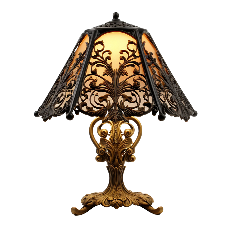 ai gegenereerd luxe lamp schaduw PNG geïsoleerd Aan transparant achtergrond