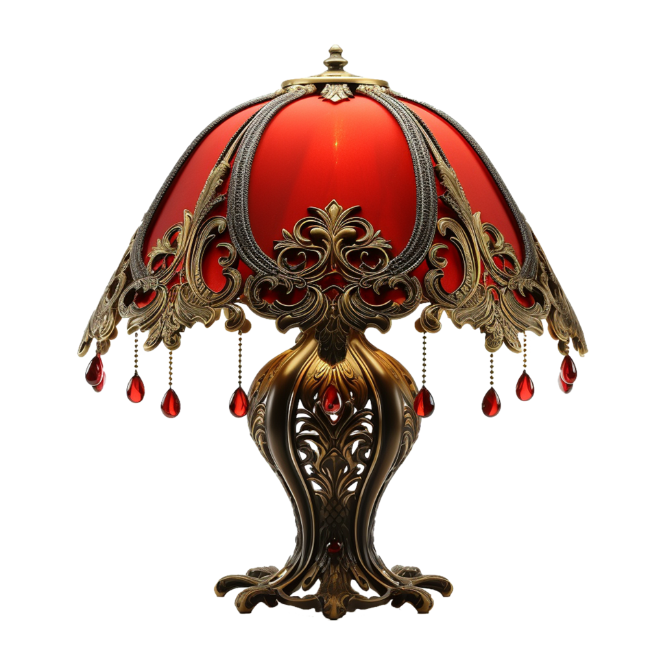 AI generated Fancy lamp shade png isolated on transparent background