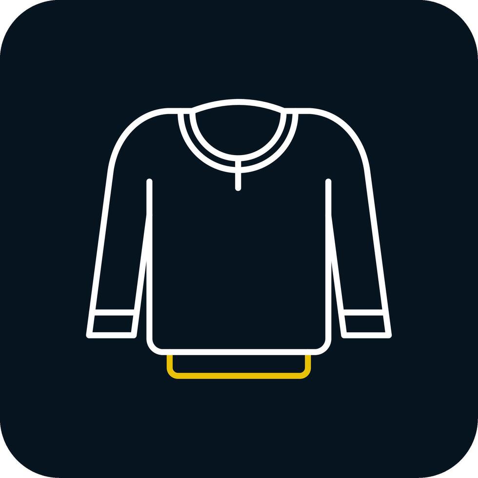 Full sleeve Line Yellow White Icon vector