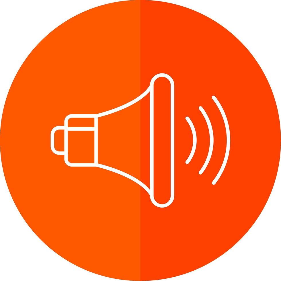 volume up Line Red Circle Icon vector