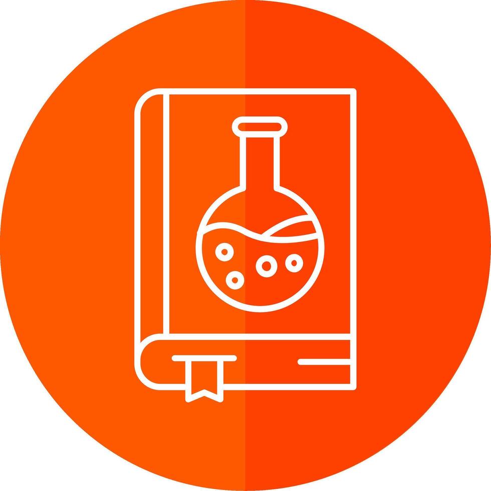 Chemistry book Line Red Circle Icon vector