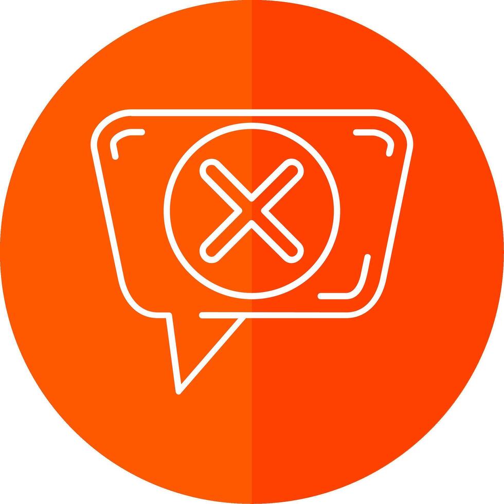 Cross mark Line Red Circle Icon vector