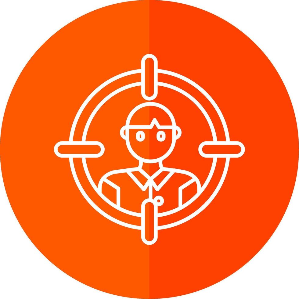 Target audience Line Red Circle Icon vector
