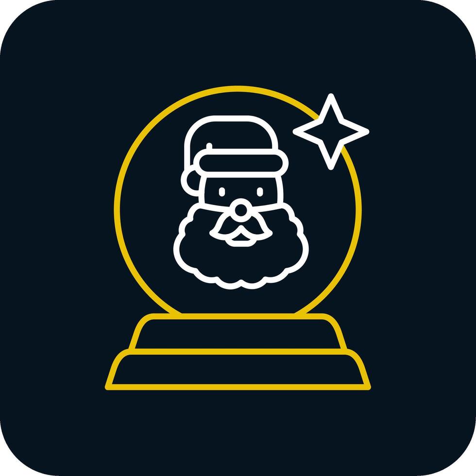 Jingle bell Line Yellow White Icon vector