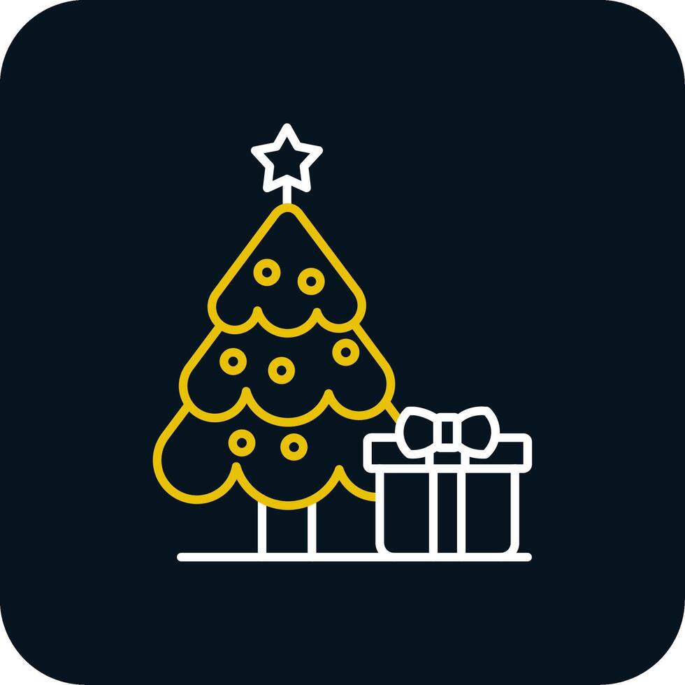 Jingle bell Line Yellow White Icon vector