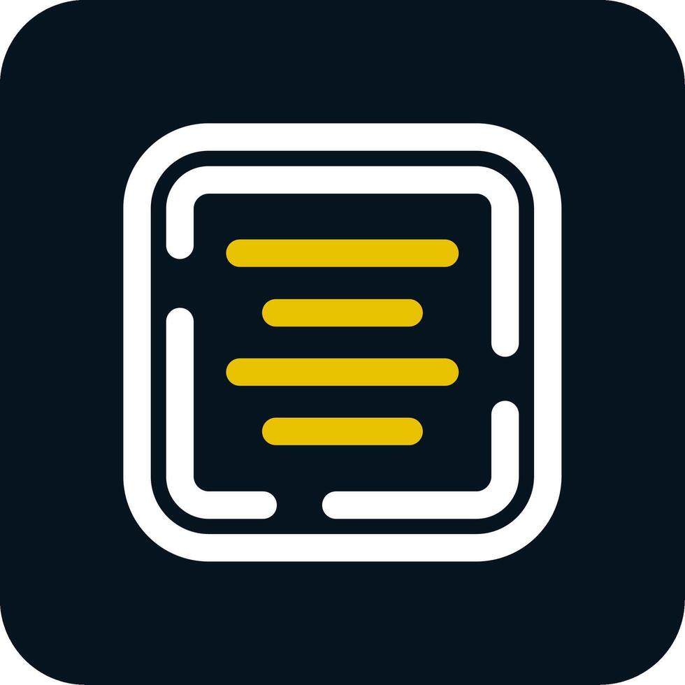 Center alignment Line Yellow White Icon vector