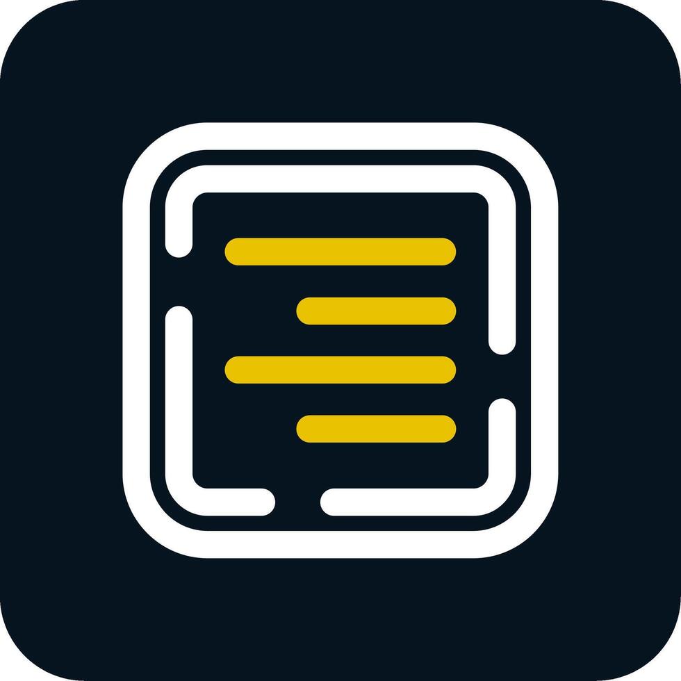 Right align Line Yellow White Icon vector