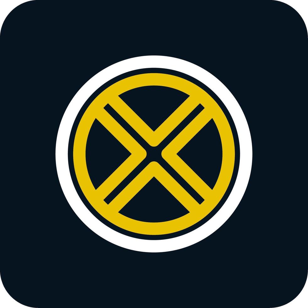 Block 2 Line Yellow White Icon vector
