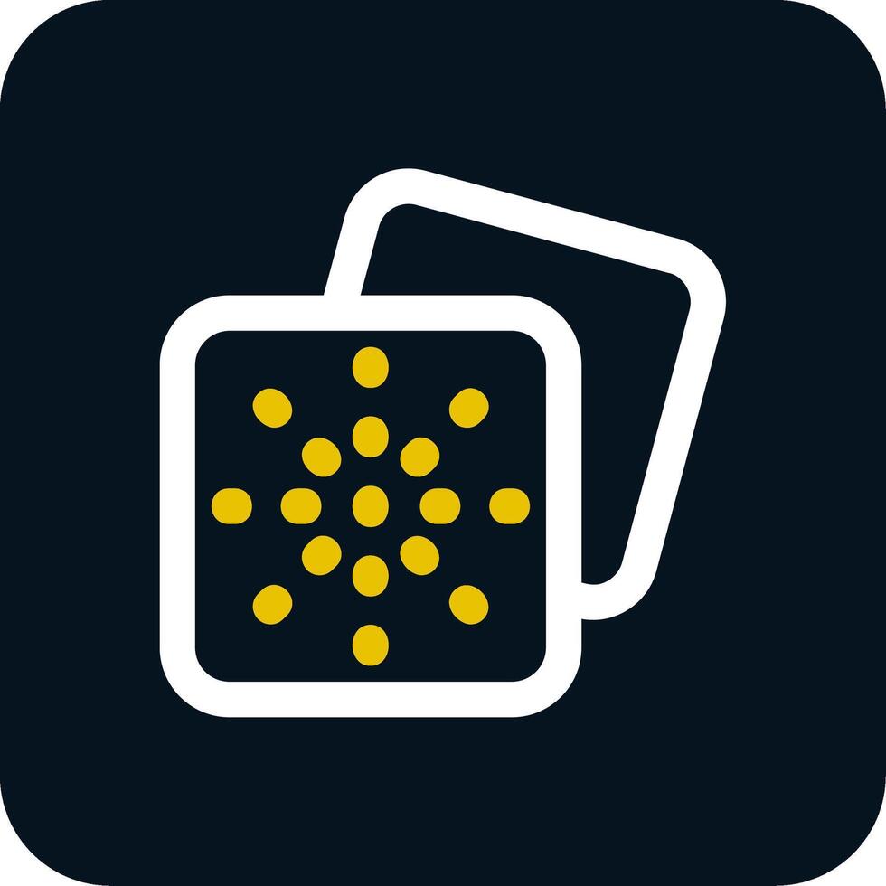 Grid dots Line Yellow White Icon vector