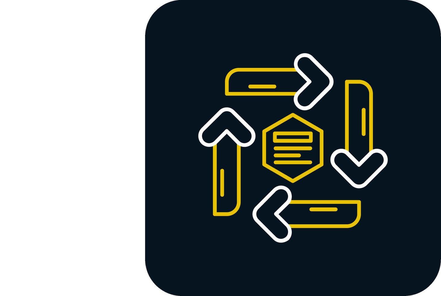 Infographic elements Line Yellow White Icon vector