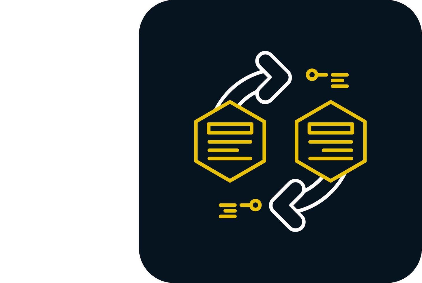 Infographic elements Line Yellow White Icon vector