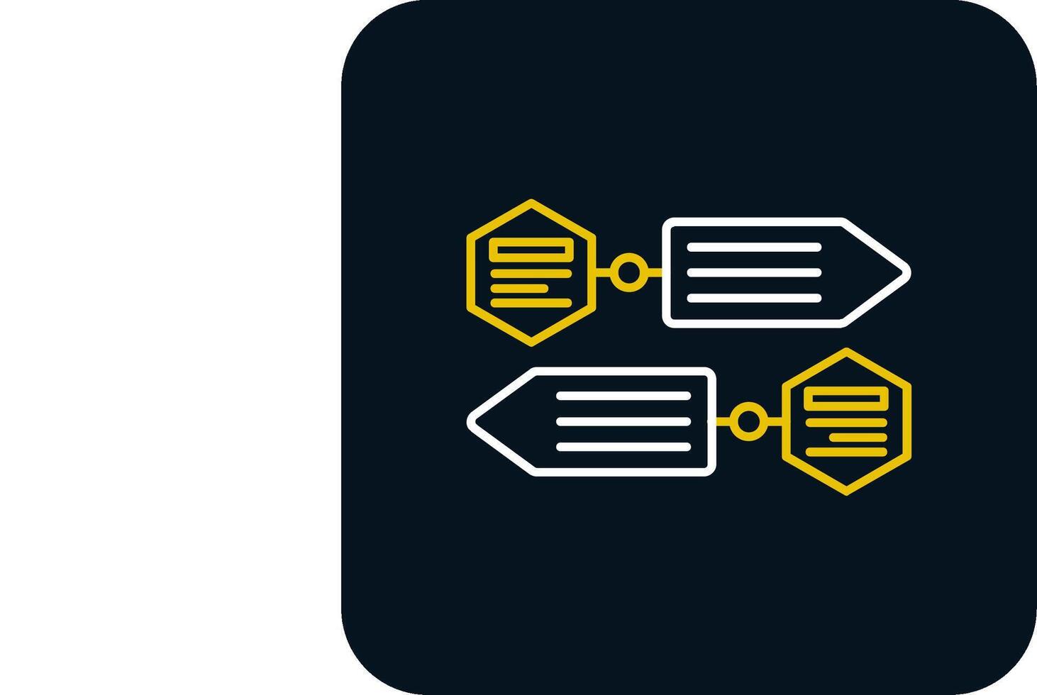 Infographic elements Line Yellow White Icon vector