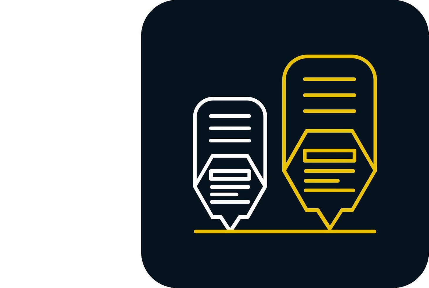 Infographic elements Line Yellow White Icon vector