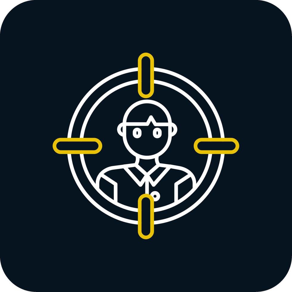 Target audience Line Yellow White Icon vector