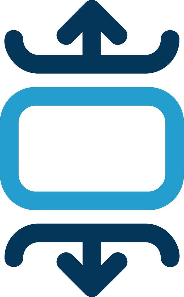 Carousel vertical Line Blue Two Color Icon vector