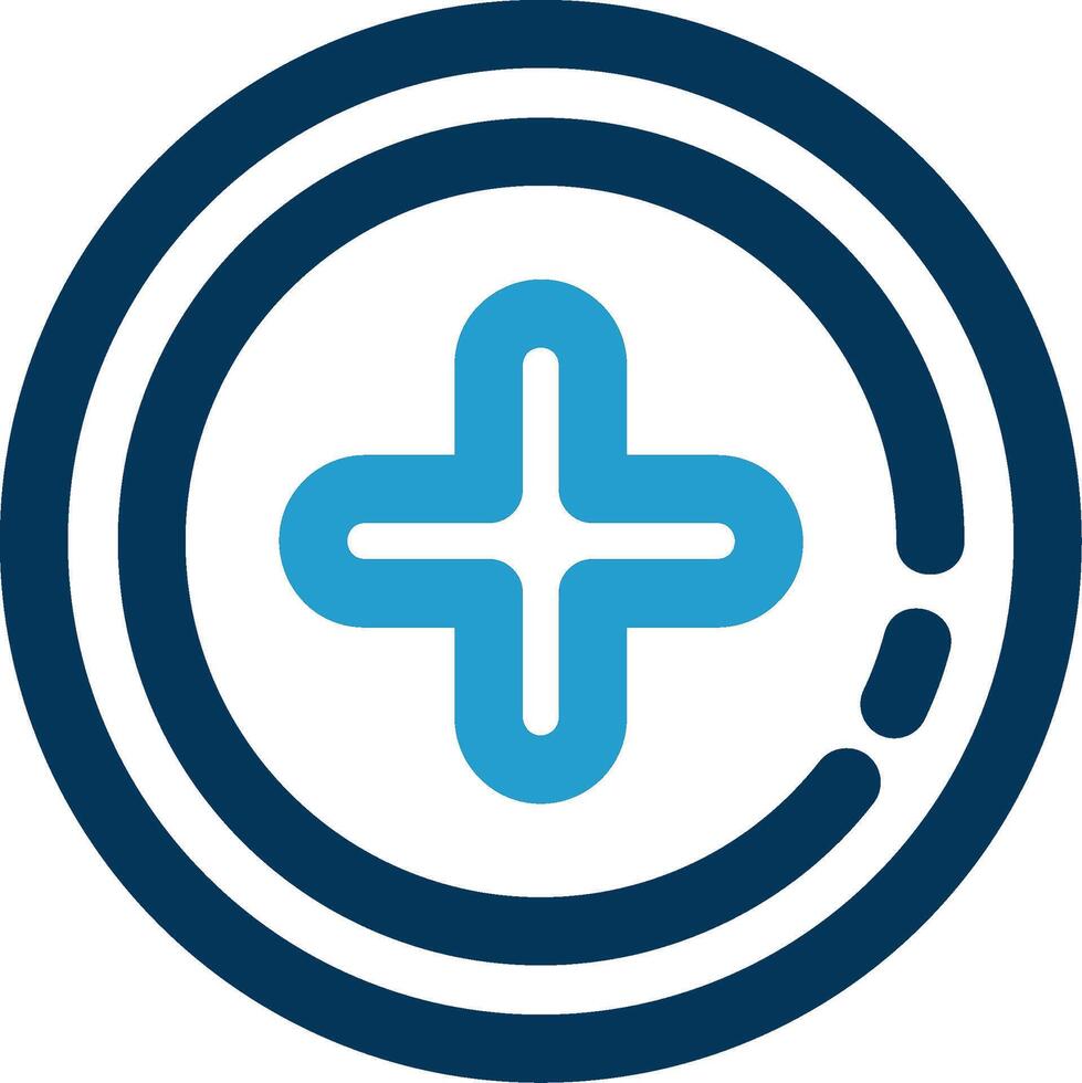 Add 2 Line Blue Two Color Icon vector