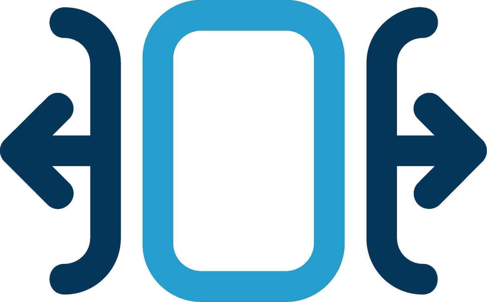 Carousel horizontal Line Blue Two Color Icon vector