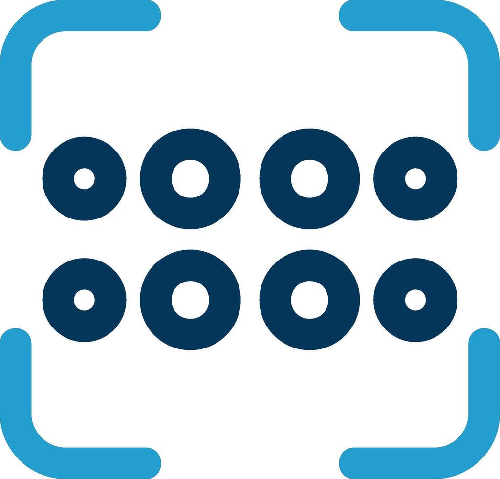 Reorder dots horizontal Line Blue Two Color Icon vector